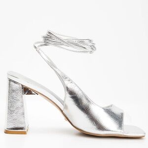 Billini Metallic Silver Mules